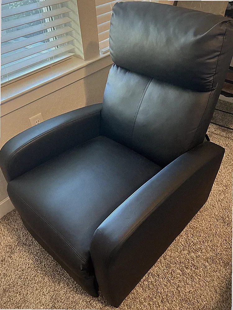 faux leather recliner chair