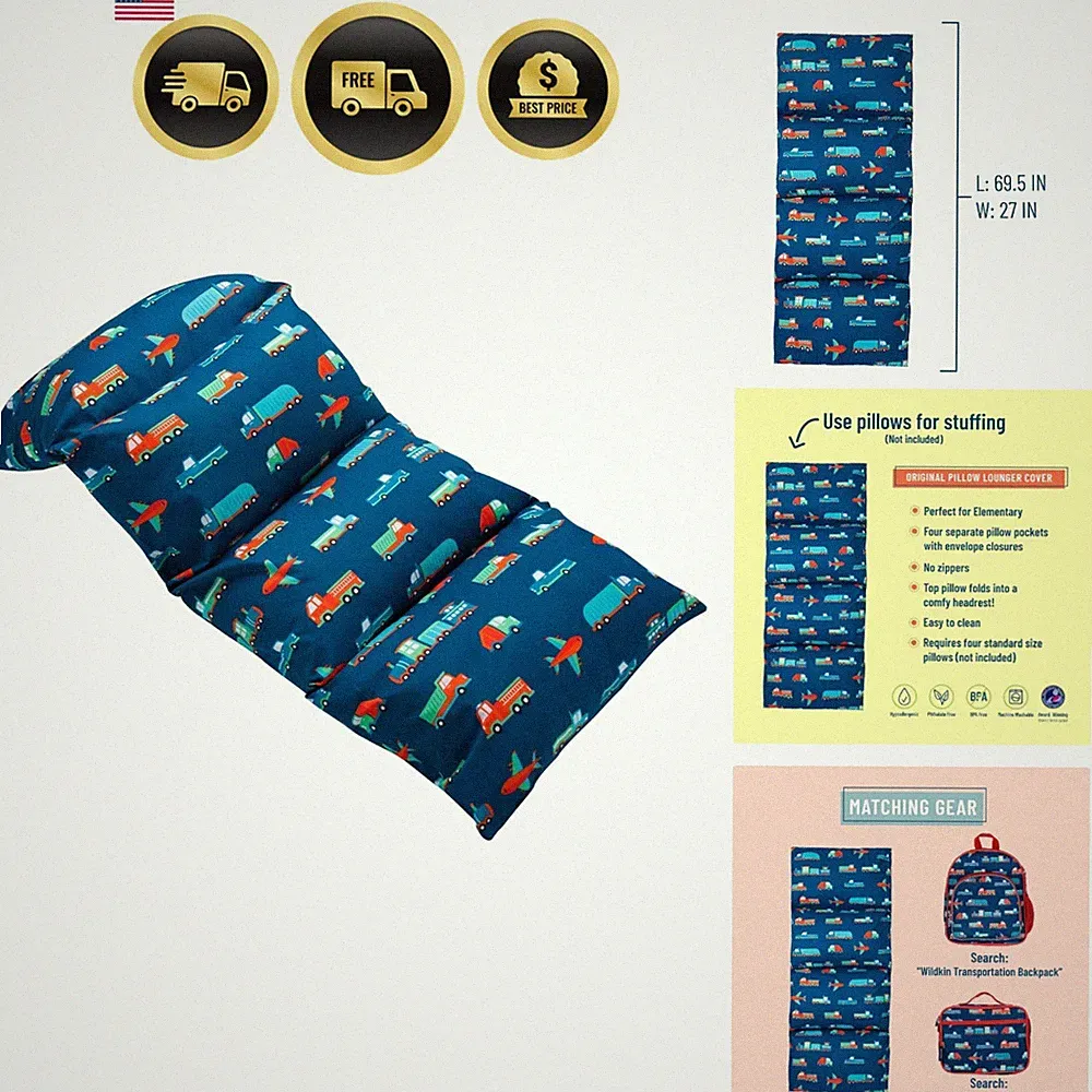 Kids Floor Lounger – Pillow Lounger, Travel-Friendly, Ideal for Sleepovers, F...
