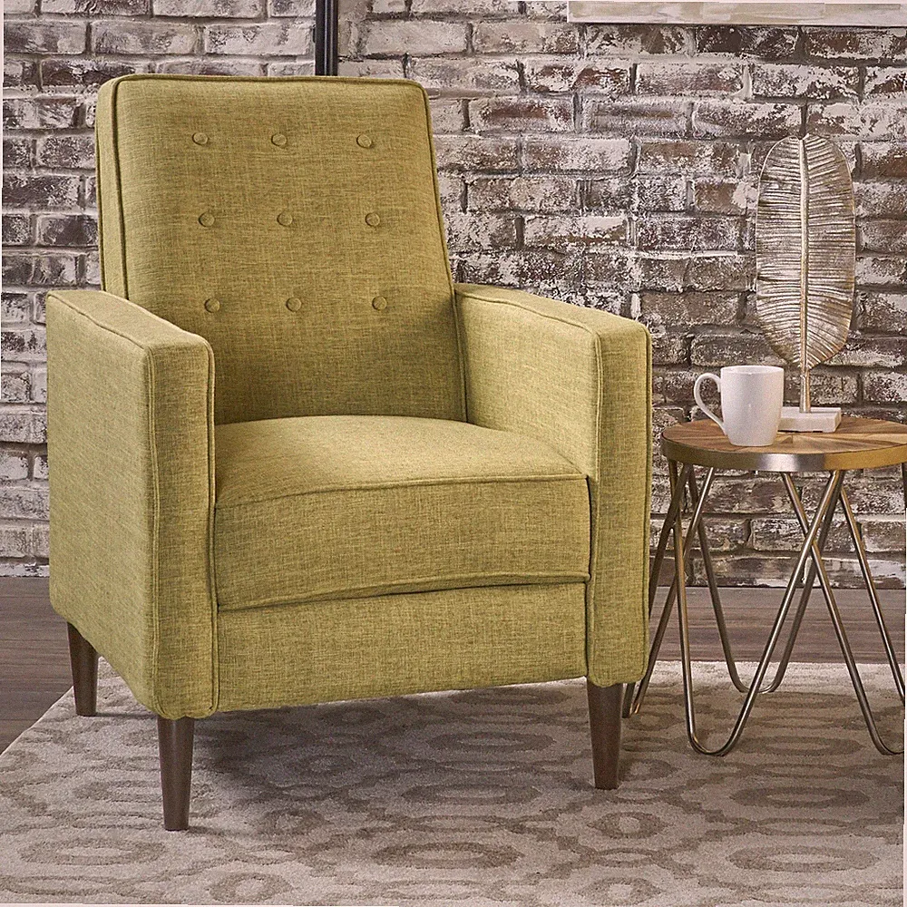 [New]Fabric Recliner Chair Mid-Century Modern Recliner Pushback Single Recliner
