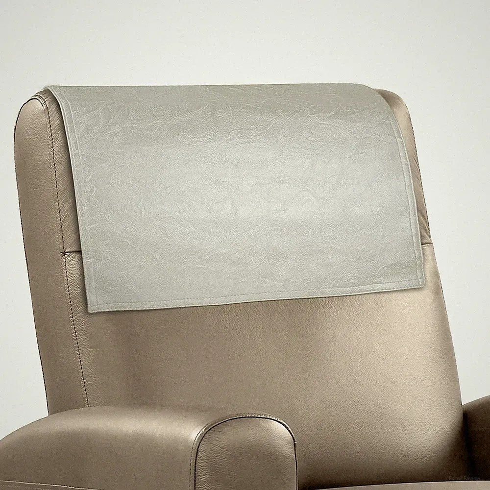 Recliner Headrest Protector Faux Leather Headrest Cover for Recliner Chair Co...