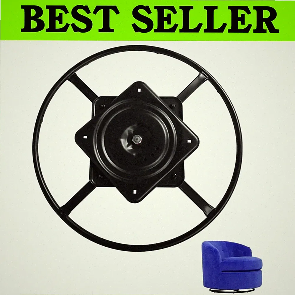 Universal Recliner Swivel Base Kit with 8 Rubber Feet - 24 Inch Heavy Duty